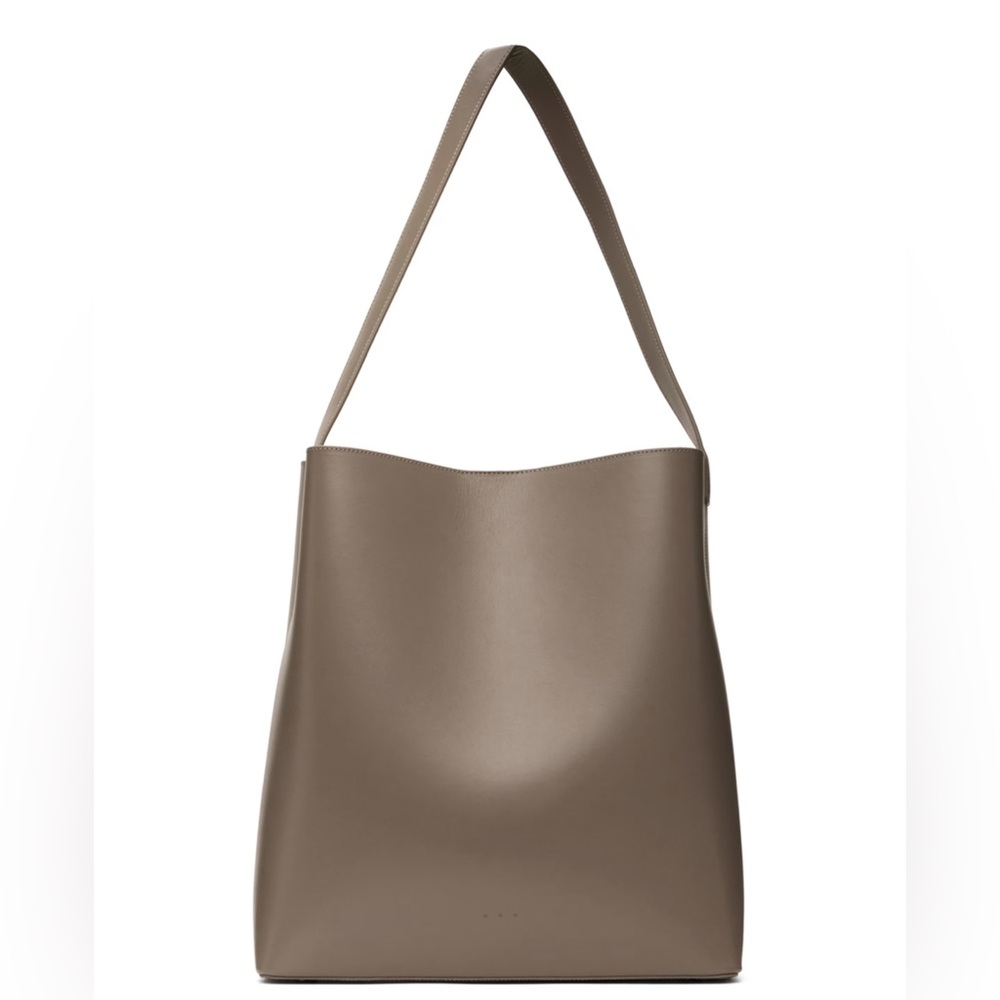 Aesther Ekme Sac Bucket tote in taupe/khaki, minor interior flaws